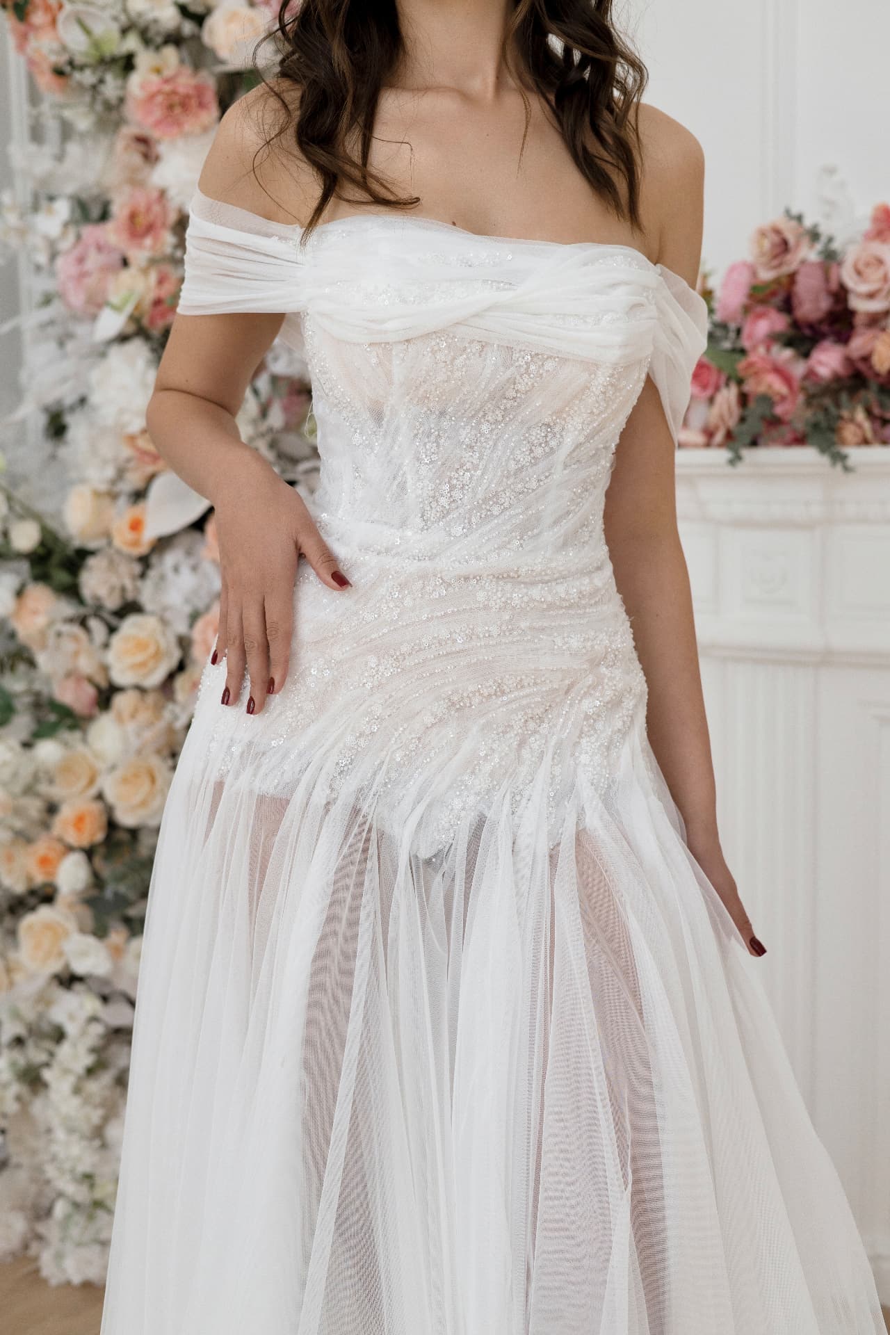 Hera — close-up of the embellished corset bodice
