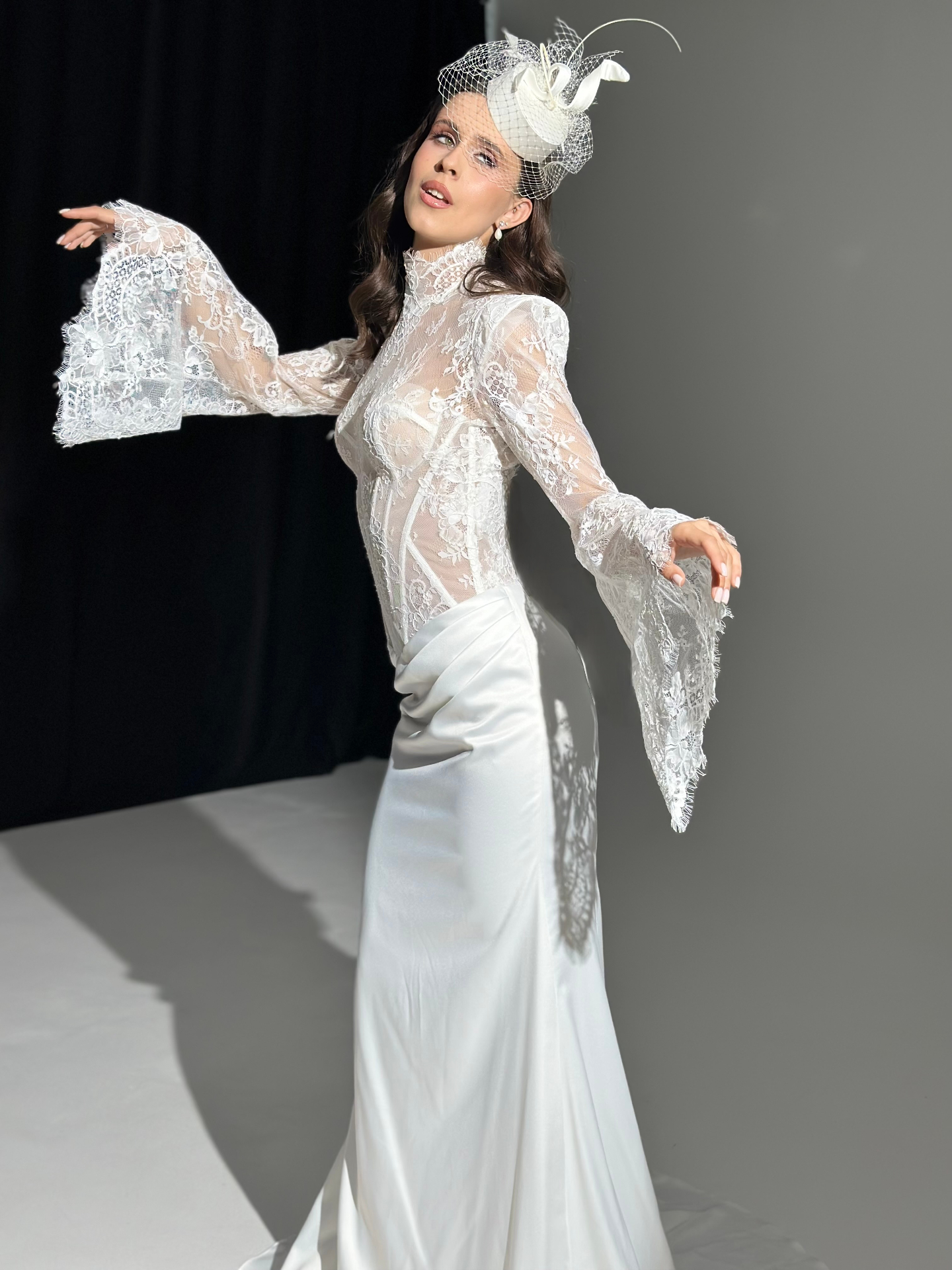 Lily — full silhouette with satin skirt