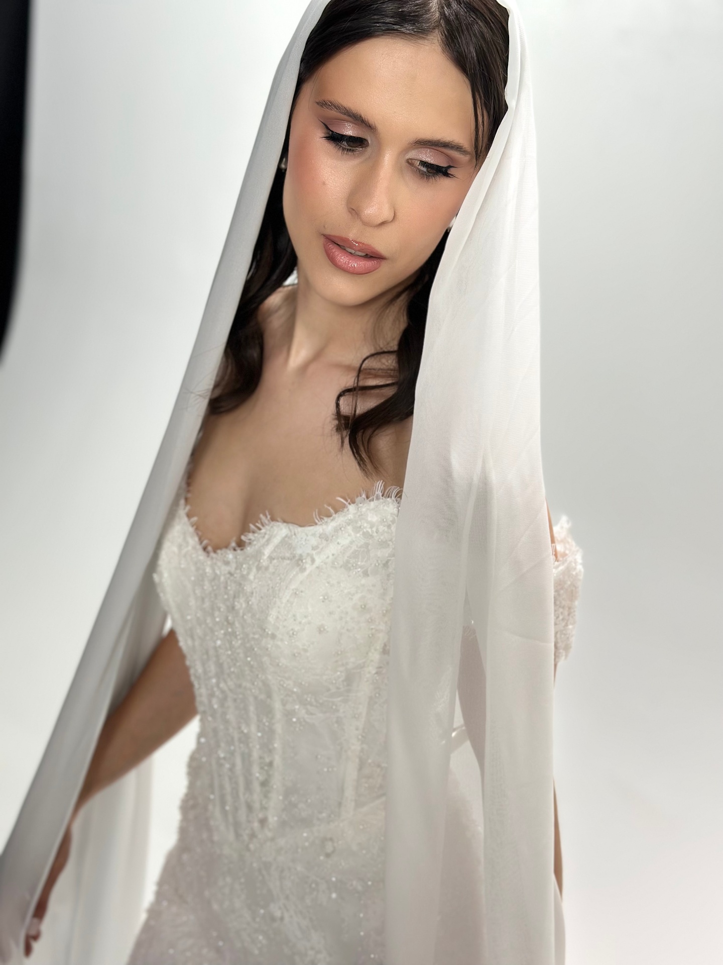 Meri — bodice and veil close-up