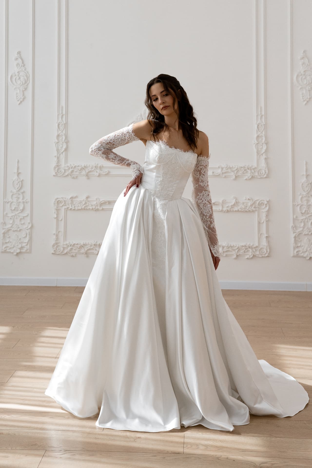 Clytie — satin A-line skirt